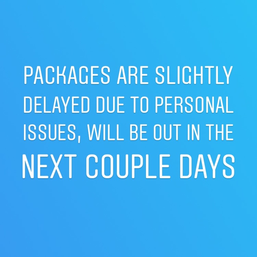 Sorry for the delay!